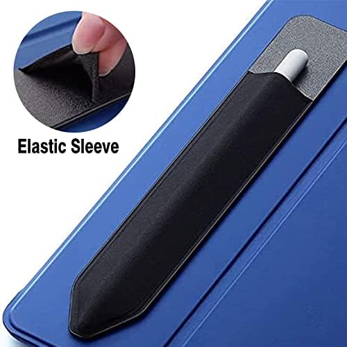 2pieces Pencil Tablet Sleeve Sticker,Elastic Apple Pencil Holder for Apple Pencil 2nd & 1st Generation Removable Self-Adhesive iPencil Holder for iPad Pen and Stylus Pens