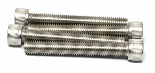 Image of iexcell 4 Pcs M12 x 85mm Thread Pitch 1.75 mm Stainless Steel 304 Hex Socket Head Cap Screws Bolts Kit