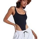 HSQMA Womens Yoga Workout TopsSexy Onesie Inner Elastic Tight-Fitting Yoga Clothes Training Exercise One-Piece Fitness Suit (Color : Black/, Size : L/)
