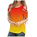 Produktbild Damen Sexy Mode Elegant Oberteile Sommer Leopard DruckenKalte Schulter T-Shirts Lässige Basic-Shirts V-Ausschnitt Teenager Mädchen Mädchen Frauen Hemd Bluse Tunika Fitness Sport Tops (J, S)