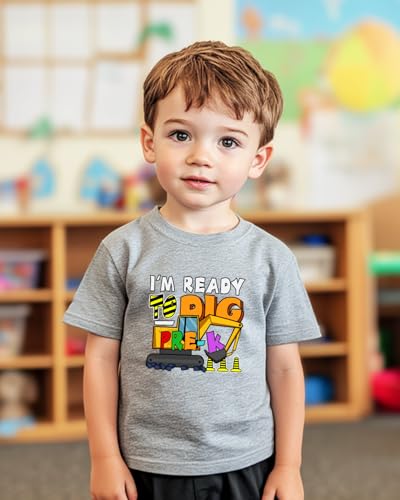 Image of First Day of Preschool Shirt Pre K Shirts for Girls Boys Toddler Kids 1st Day of Kindergarten Gift Cotton Tee 2T-7Y