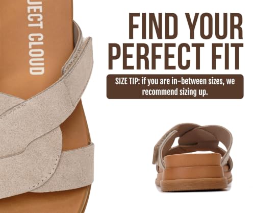 Image of Project Cloud Wedge Sandals for Women 2026 - Comfortable Soft & Plush Insole Strappy Womens Sandals with Lightweight and Non-Slip Durable Outsole