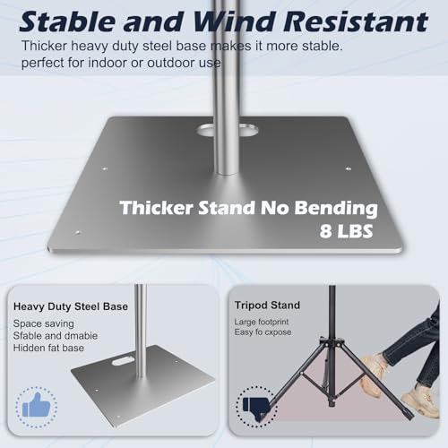 TOCRETOARE Heavy Duty Backdrop Stand, 10x10ft Pipe and Drape Backdrop Stand Kit with Adjustable Telescopic Poles Frame and Metal Base, Background Holder for Parties Wedding Birthday Photography