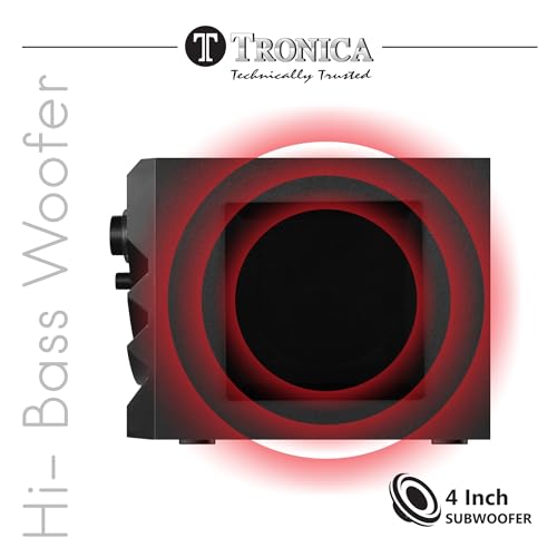 TRONICA Firefly 40W 5.1 Bluetooth Home Theater System with FM/PenDrive/Sd Card/Mobile/Aux Support & Remote (5.1 Speaker Set) Black - Image 4