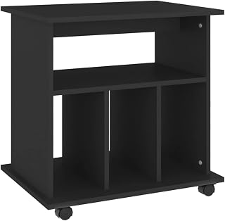 Generico kangqiling 808477 - Mueble con ruedas, color negro, 60 x 45 x 60 cm