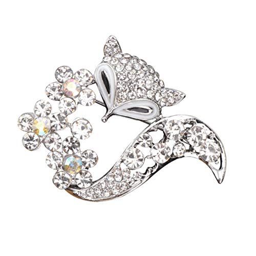 Broche renard strass pour personnaliser un manteau ou sac d'école