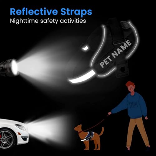 Image of Berlin's PET ACCESSORIES Police K9 Dog Harness with Leash, Dog Vest with Handle, Reflective Adjustable No-Pull Harness for Dogs Heavy Duty Nylon, for Training, Patrol, Hiking (Black, Small (5-12Kg))