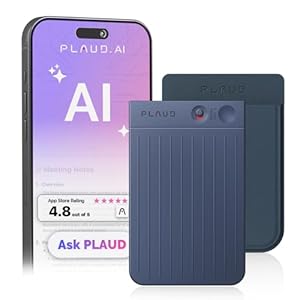 AI Voice Recorder, Note AI Note Taking Device, Transcribe & Summarize, Support 112 Languages, 64GB Navy Blue Digital Audio Recorder for Lectures, Meetings, Calls, with Magnetic Dark Blue Case