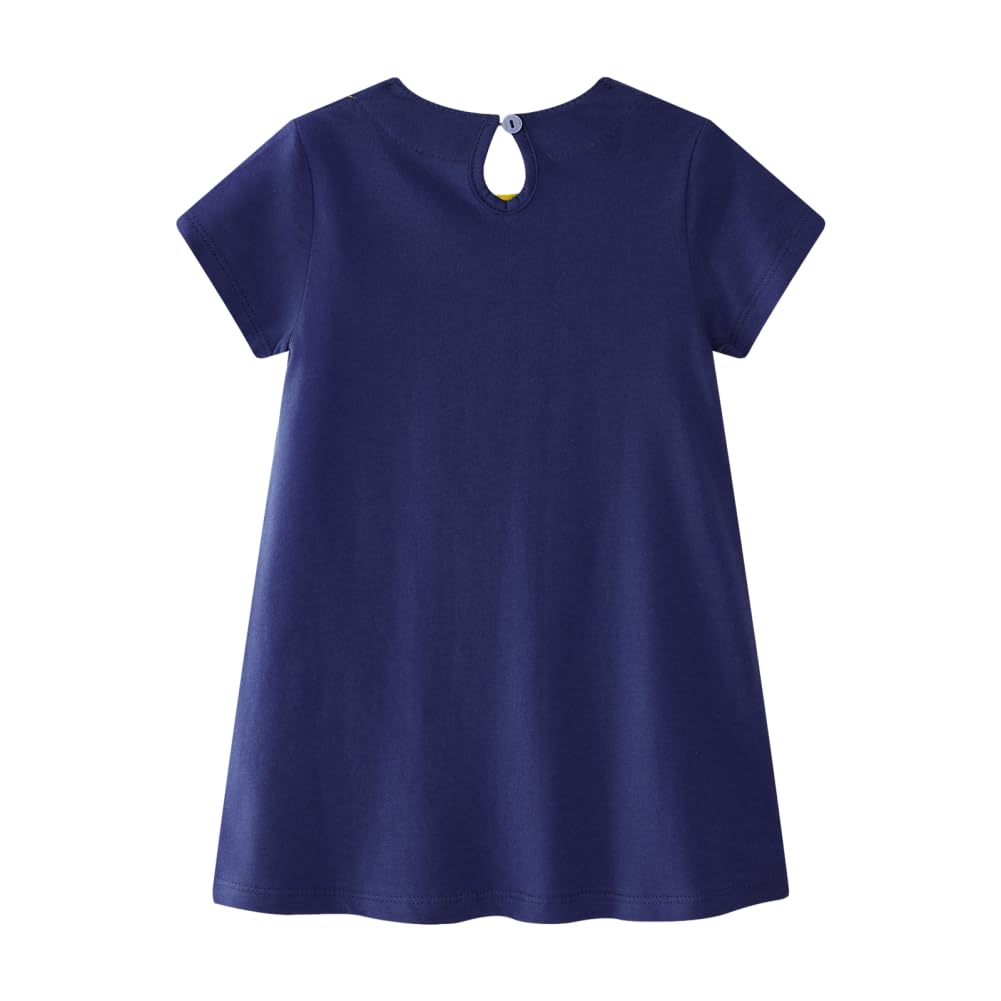 Vestido T-Shirt Algodón Manga Larga Corta Niñas Casual Dibujos Animados Animal Flores Princesa