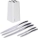 Kitchen Knife Set with Wooden Block by Montaig - Premium Quality 5 piece Stainless Steel Luxury Stylish Knives