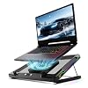 DEPGI Movable RGB Laptop Cooler with 5.5″ Sliding Fan, Ergonomic Cooling Stand with 8 Light Modes for 14-17.3 Inch Gaming Laptops
