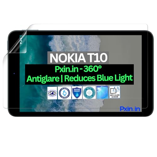 Image of Pxin Tablet Anti Bluelight and Anti Glare Screen Guard compatible with NOKIA T10 | BLUVLightblock Tech | Scratch Proof | Prevents bluelight | Eye Protection | No Dry Eyes