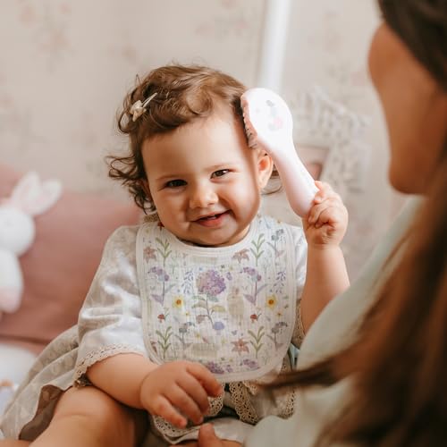 Image of Muslin Bibs for Baby Girl, Adjustable Fit for Drooling and Teething Toddler | 8Pk, 100% Cotton Surface & Multi-Layer Absorbent Core, Shrink-resistant & Fade-Proof, Gentle on Sensitive Newborn skin