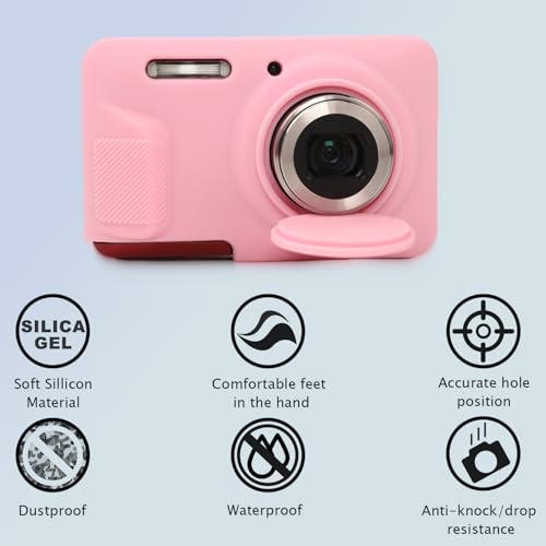 Funda silicona rosa para cámara Kodak Pixpro FZ55 miniatura 4