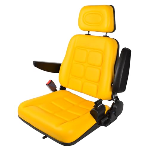 Universal Gabelstaplersitz Umklappbar - Verstellbarer Traktorsitz Mit Sicherheitsgurt