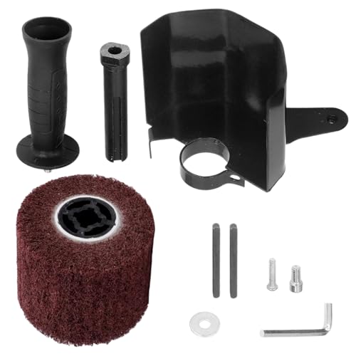 Set Accessori per Lucidatrice, Spazzolatrice per Legno, Mola 120x100 mm, Copertura Protettiva Spessa per Isolare la Polvere, Adatta per Legno, Metallo e Acciaio Inossidabile, M14/M10 (nero)
