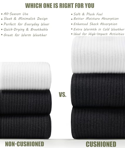 Women Crew Socks Casual Athletic Gym Running Cozy Cotton Calf Socks For Women 3-6 Pack Size 5-112