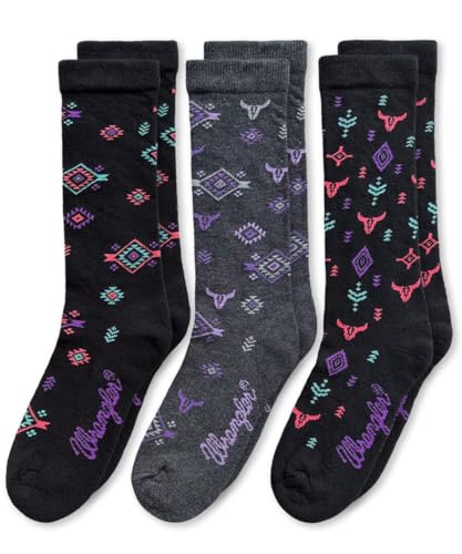 Chaussettes rembourrées sans couture pour femme avec motif western lot de 3