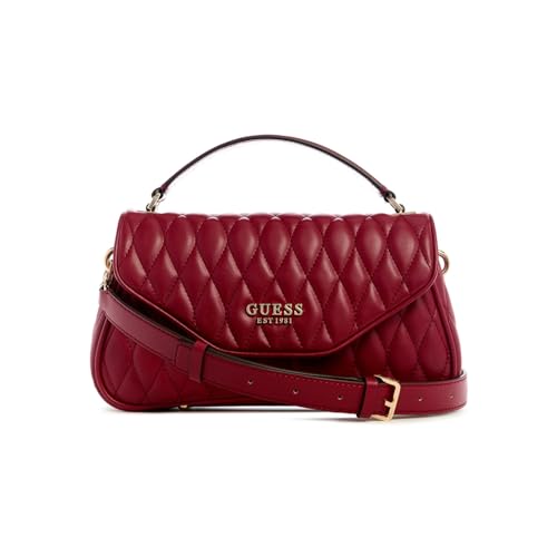 GUESS Umhängetasche Handtasche Valla Top Handle Flap Bag Red dunkelrot