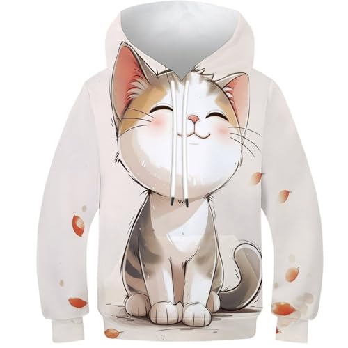 Sweat chat 3D garçon idée cadeau d'anniversaire originale pour ado 12-14 ans