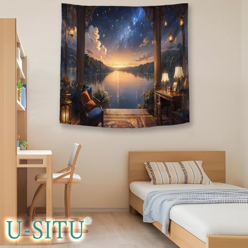 U-SITU タペストリー 壁掛け 壁飾り 可愛い 動物 風景 オシャレ 背景 多機能 布ポスター インテリア 雰囲気転換（サイズ：長240cm x 幅240cm）GTWH1422H [3]