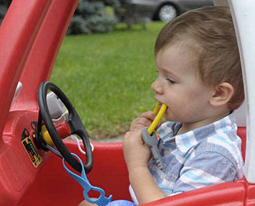 4Pk Toy Safety Straps, Stretchable Silicone Pacifier Clips Baby Toddler Bottle Toy Harness Straps For Strollers, High Chair, Shopping Trolley,Cars,Hanging Baskets,Cribs,Bags #TOP2