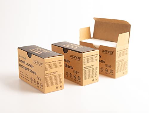 Wenge Travel Detergent, Laundry Sheets Detergent Eco Friendly - 150 Sheets - Clear Plastic-Free Hypoallergenic Liquid Less Washing Sheets For Home Dorm Travel Camping #TOP1