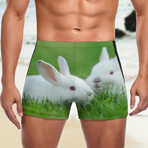 Swimming trunks homme lapin blanc mignon et boxer de bain confort - 5