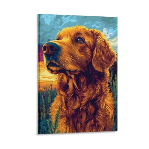 Setter irlandais affiche murale impression sur toile 30x45cm pour salon