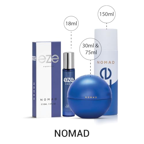 Image of Eze Men Long Lasting Deodrant Fresh Woody | Nomad 150ml | Daily Wear