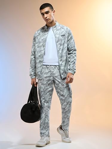 Image of TECHNOSPORT Men's Slim Fit Printed Regular Jacket With TS Flexi, SPF50+, Quick Dry for Regular Use