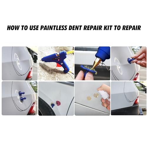 Image of 126pcs Car Body Dent Removal Pulling Tabs,Dent Puller Tabs,Paintless Repair Tool,Glue Tabs for Automobile Dent Repair Hail Damage Removal Tools