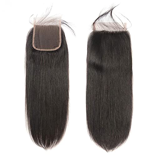 Closure Human Hair 4x4 HD Lace Closure Brazilian Hair Human Hair Closure for Black Women Straight Natural Remy Hair Soft Swiss Lace 12 inch - Image 2