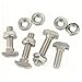 20Sets of M5 Aluminum Profile Screws Flange Nuts - Industrial Accessories for T-Slot Profiles Bolts and Nuts Aluminium Profile Linear Motion Guides(M5 X 16Sets)