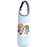 ナカジマコーポレーション 水森亜土 ペットボトルカバー 600 ラブリー ブルー 204172-24