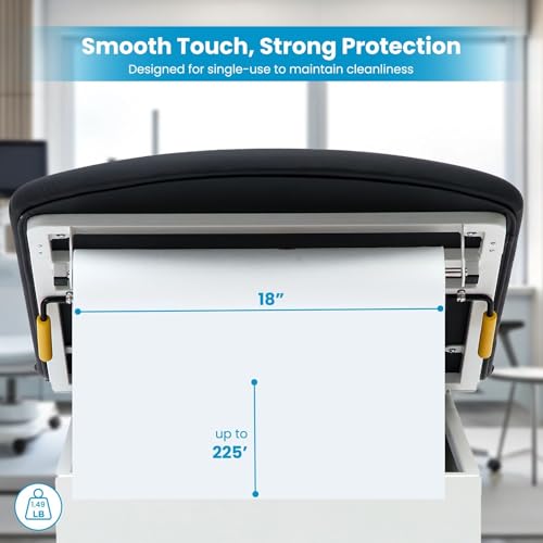 Image of VivaEssentials Smooth Medical Exam Table Paper, 18 inch x 225', Pack of 12 Rolls Massage Table Paper, Papel de Camilla