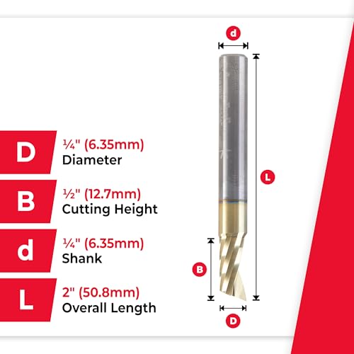 Amana ZrN Coated O Flute Bit