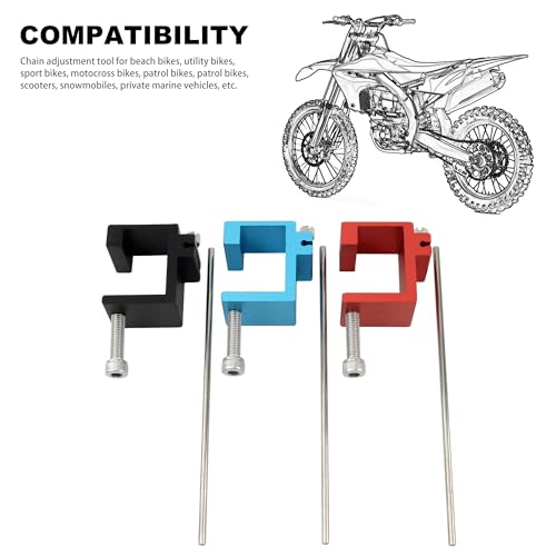 Image of Motorcycle Chain Alignment Tool,Aluminium Chain Adjusting Tool For ATV Sprocket Sport Dirt Bike Motor Scooter Repair Parts-Black