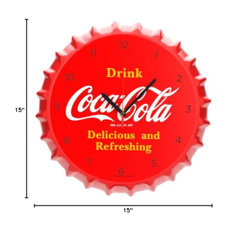 Coca Cola Bottle Cap 15 Inch Wall Clock