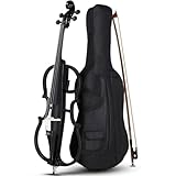 VBVARV Violonchelo Electrico 4/4 Tamaño Completo Kit De Violonchelo Eléctrico con Bolsa Ligera para Violonchelo Adultos Estudiantes Principiantes