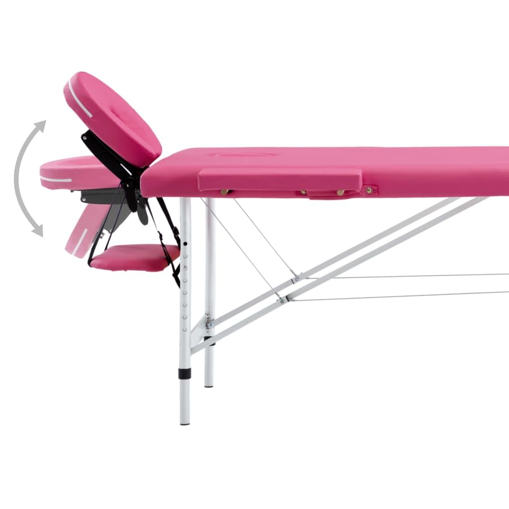 Generisch Massageliege Klappbar 2-Zonen mit Aluminiumgestell Rosa,Gesundheit & Schönheit,Körperpflege,Massage & Entspannung,Massagetische,110194
