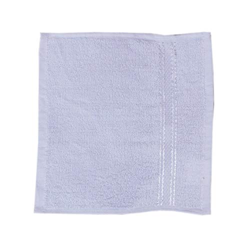 Image of Space Fly White Color 500 GSM Cotton Face Towel for Women | Soft Towel for Face | Baby face Towels Newborn | Soft Hand Napkins for Women | Small Towel | Face Towel Set (25 x 25, 2)