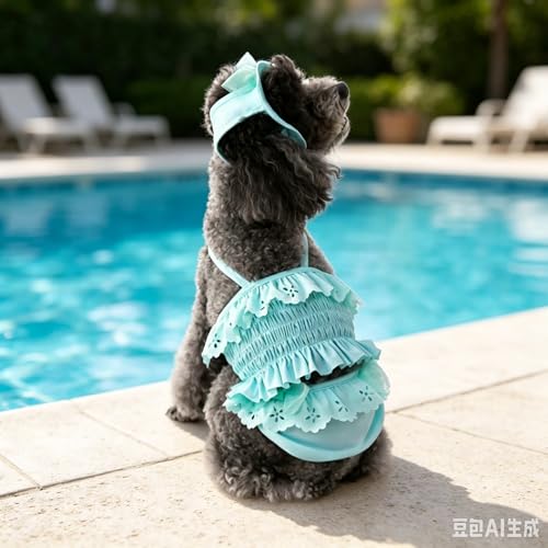 Disfraz de Cat y Perro Bikini & Gorra Verde M