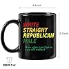 Lxenrra epublican Coffee Mug for Men, White Straight Male Design, Conservative Political Gifts, Funny 11 Oz Ceramic Cup, Birthday or Holiday Gift for Men- Black #5