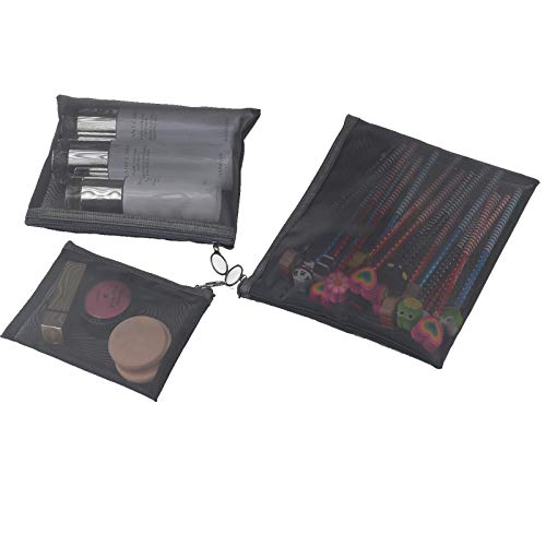 3PCS Small Zipper Bags for Purse, Mini Zippered Pouches for Makeup Cosmetic, Luggage Accessories for Travel - Thumbnail 2