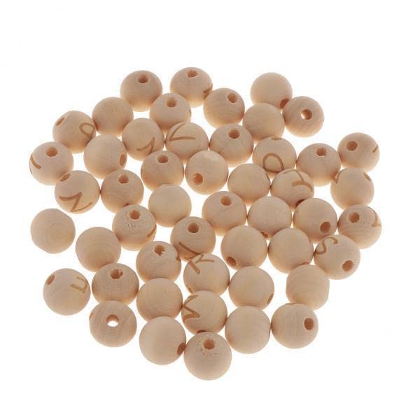 SNAPPSY 4x50 Pieces Natural Wood Wooden Beads Loose Spacer Bead DIY Jewelry Making-image-46