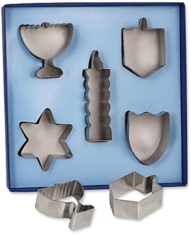 Stainless Steel Hanukkah Cookie Cutters, 5-Piece Set