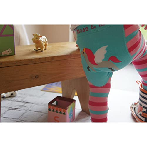 Meia Calça Legging Infantil Unicórnio 1-2 anos, Blade and Rose, Rosa
