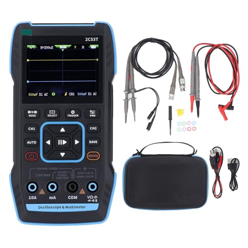 Digital Oscilloscope Multimeter, 2.8 inch LCD 4.5 Digit Generator, Math for Electrical Testing and Diagnostics