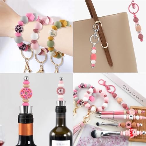Perles en silicone pour lentilles 12 mm matériel bijoux DIY collier bracelet sans BPA
